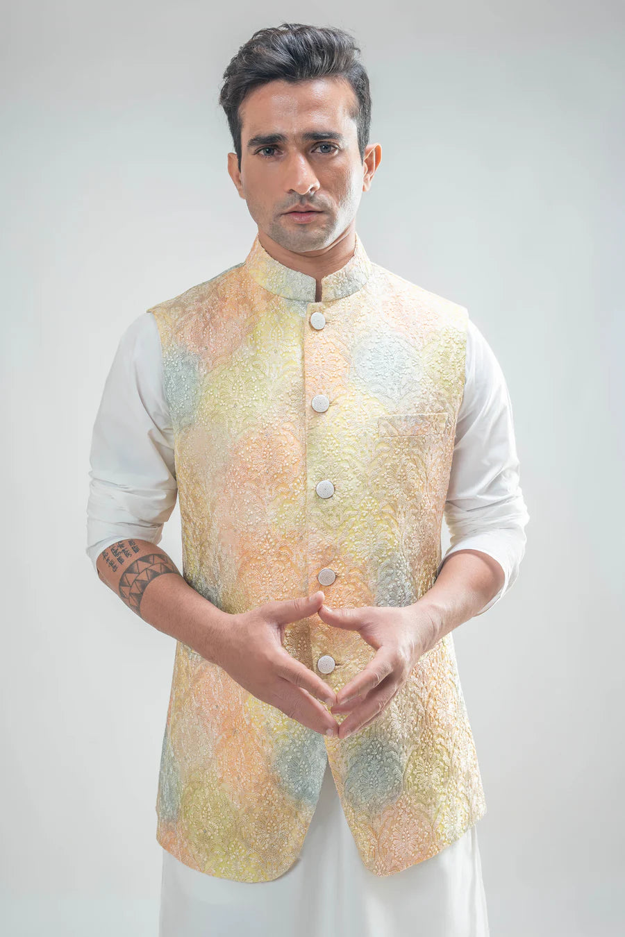 Yellow Multi-colour Bundi