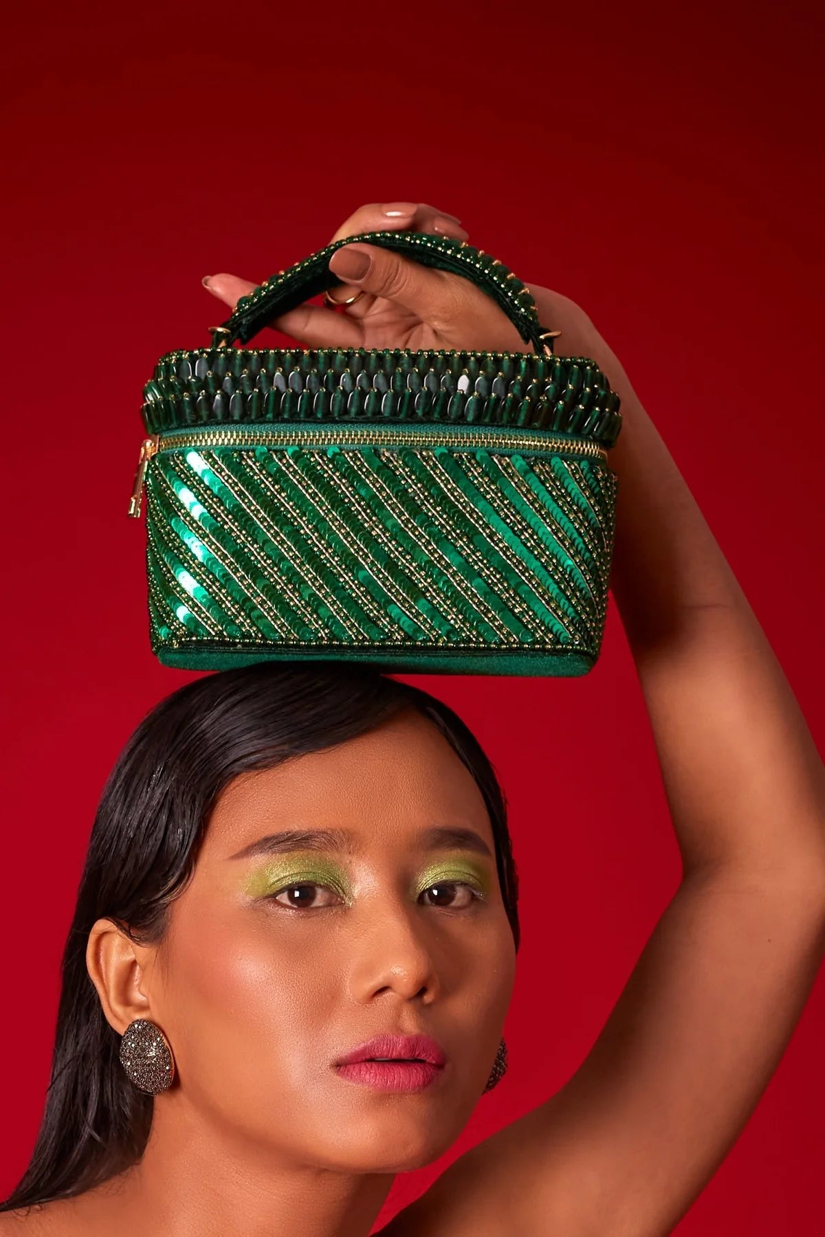 Laura Green Cube Bag