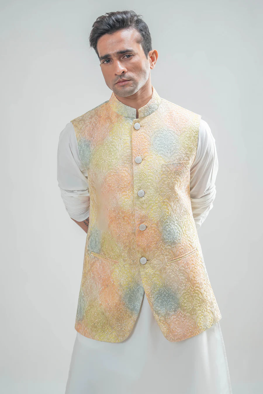 Yellow Multi-colour Bundi