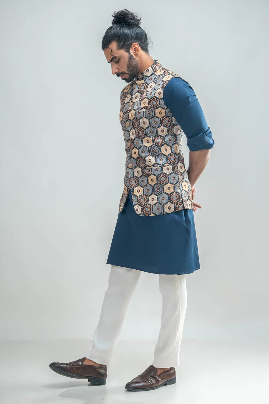 Honeycomb Printed Bundi