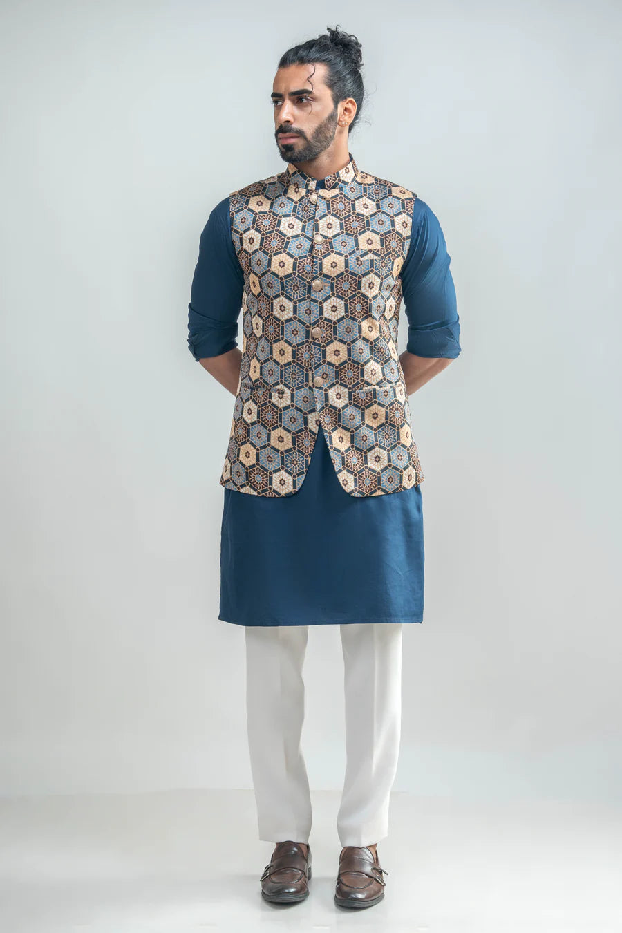 Honeycomb Printed Bundi