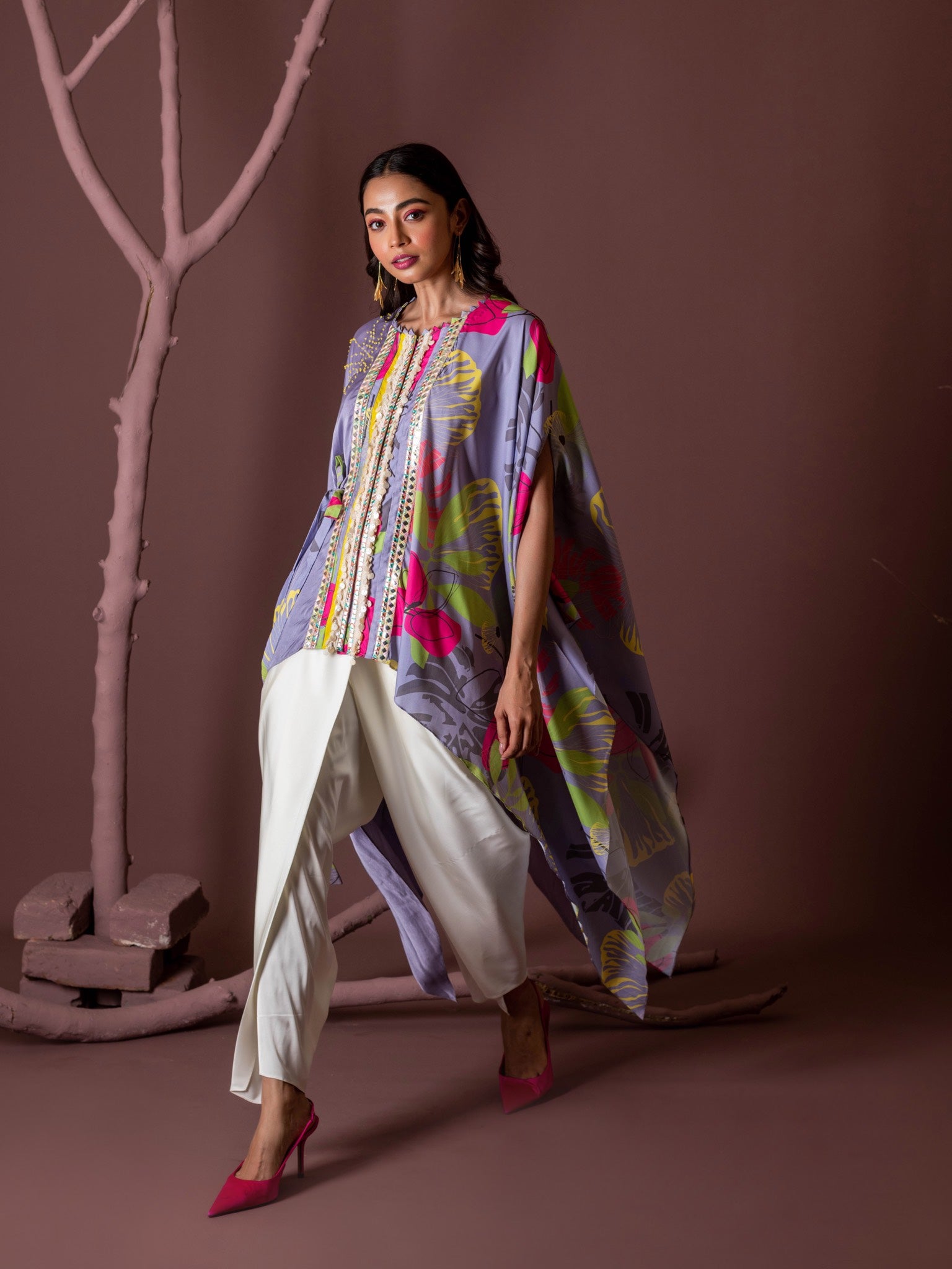 Wisteria Lilac Kaftaan & Dhoti Set