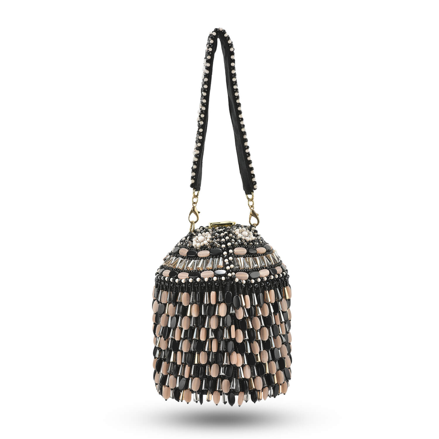 Black Peach Stone Starry Bucket Bag