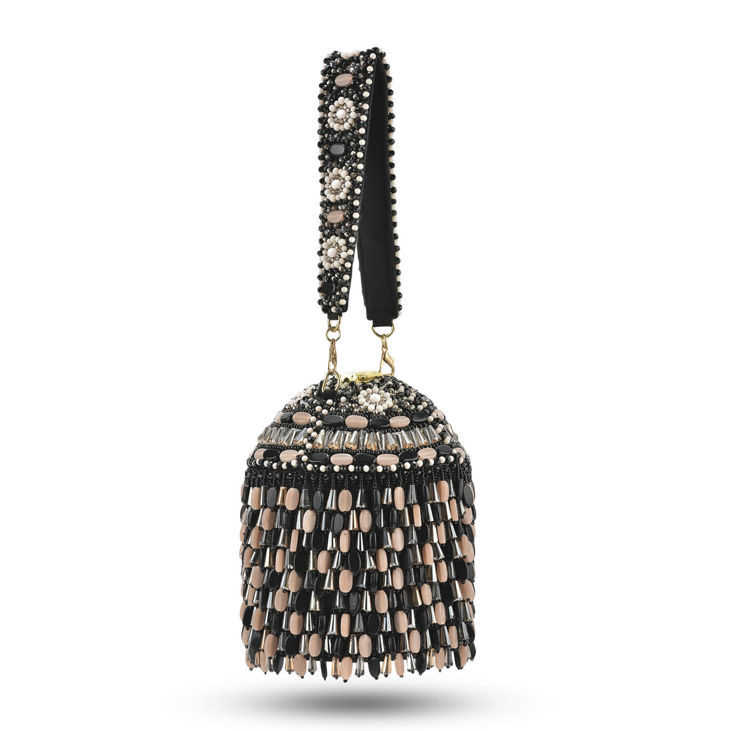 Black Peach Stone Starry Bucket Bag