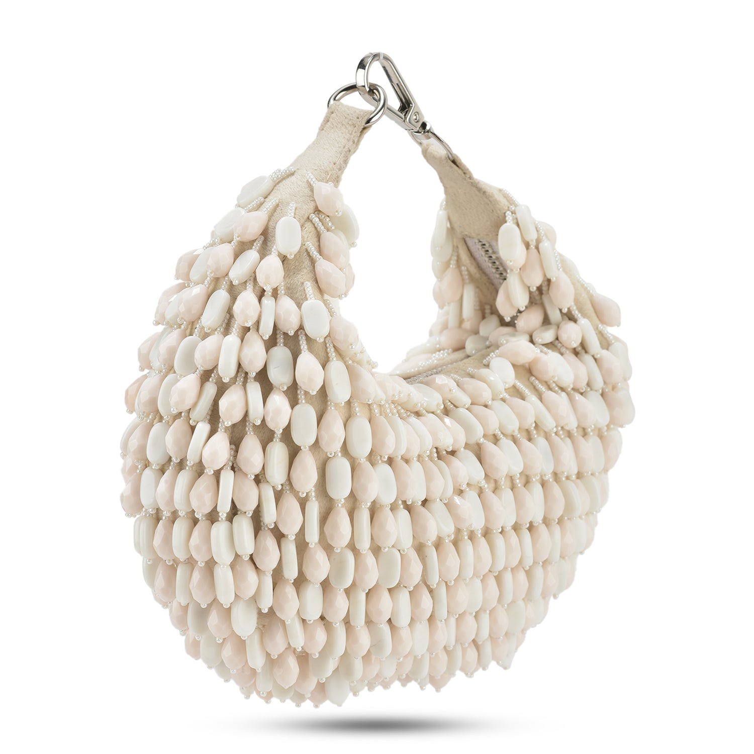 Nano Stone Crystal Boat Bag - Ivory