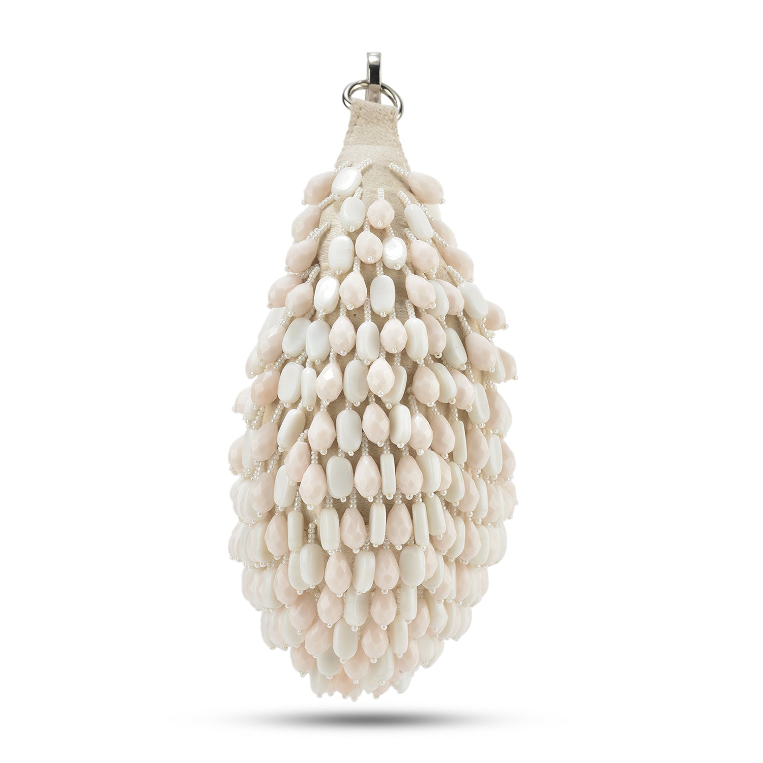 Nano Stone Crystal Boat Bag - Ivory