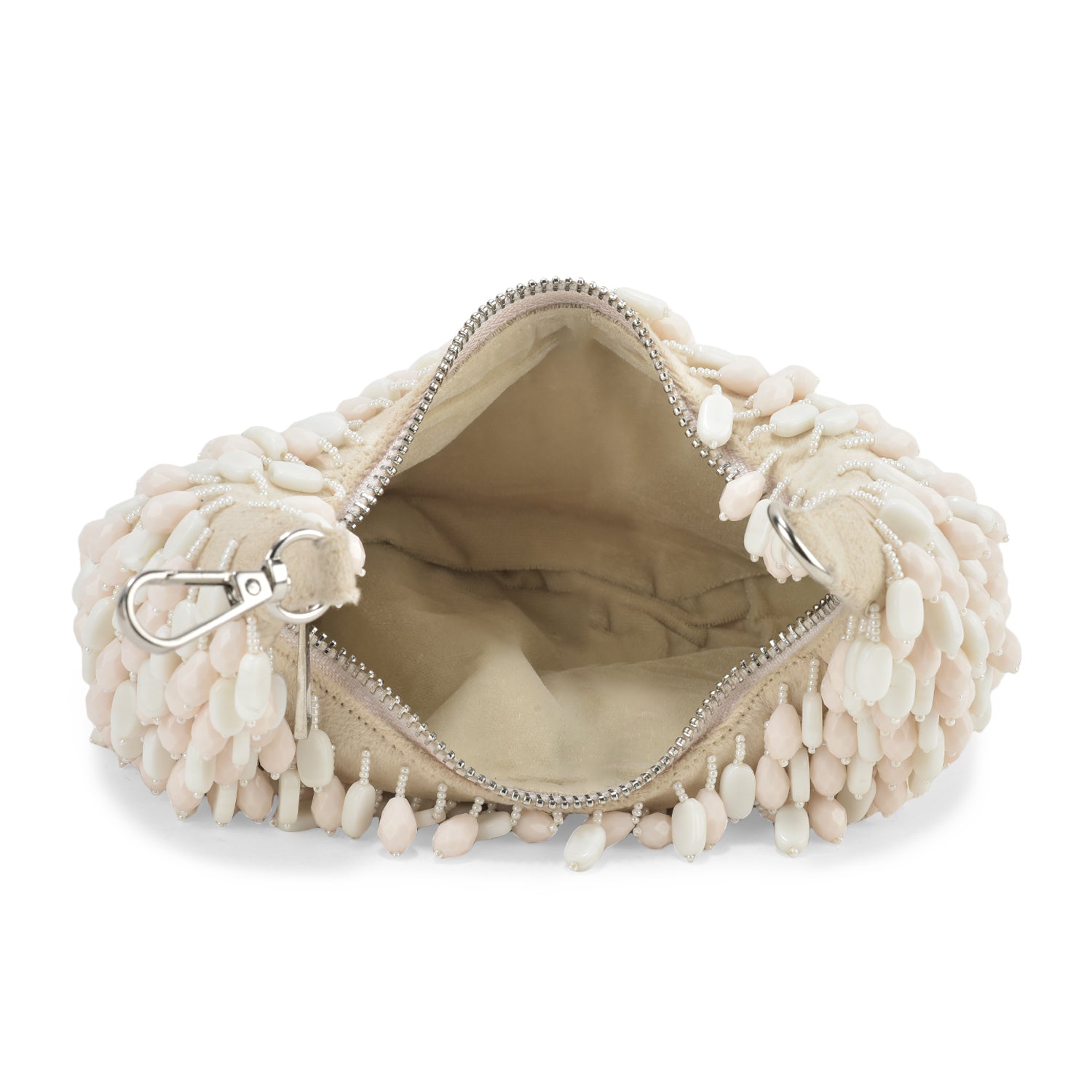 Nano Stone Crystal Boat Bag - Ivory