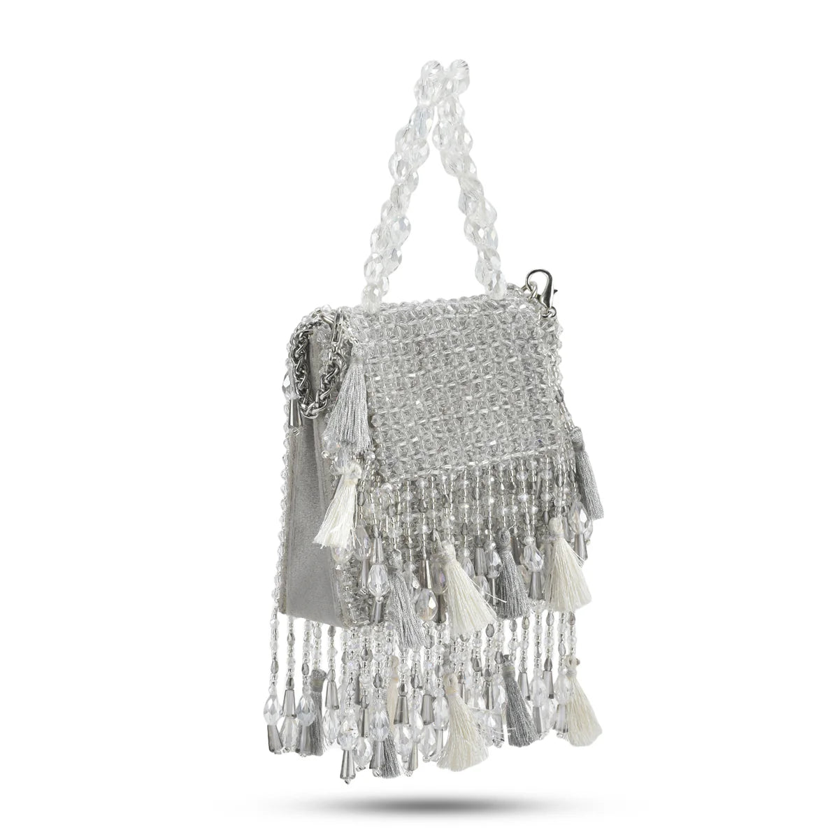 Daphne Crystal Bag-Silver