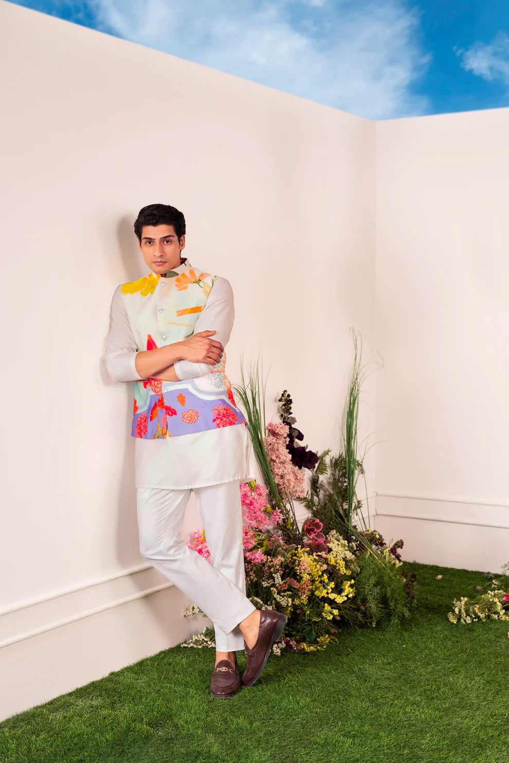 Vanilla Bloom Bundi Kurta Pant Set