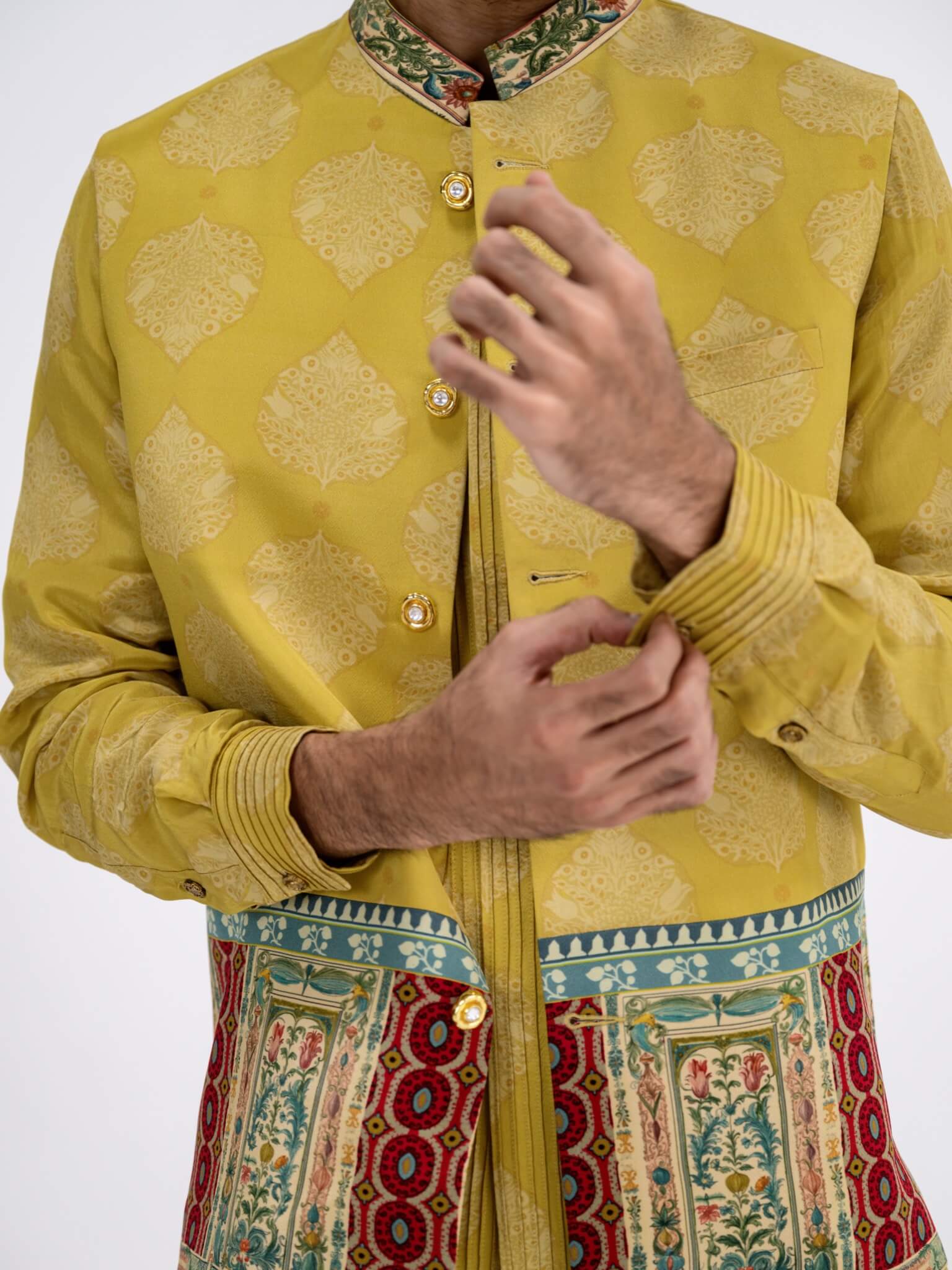 Rang 2.0 Mustard Pintuck Kurta Bandi Set