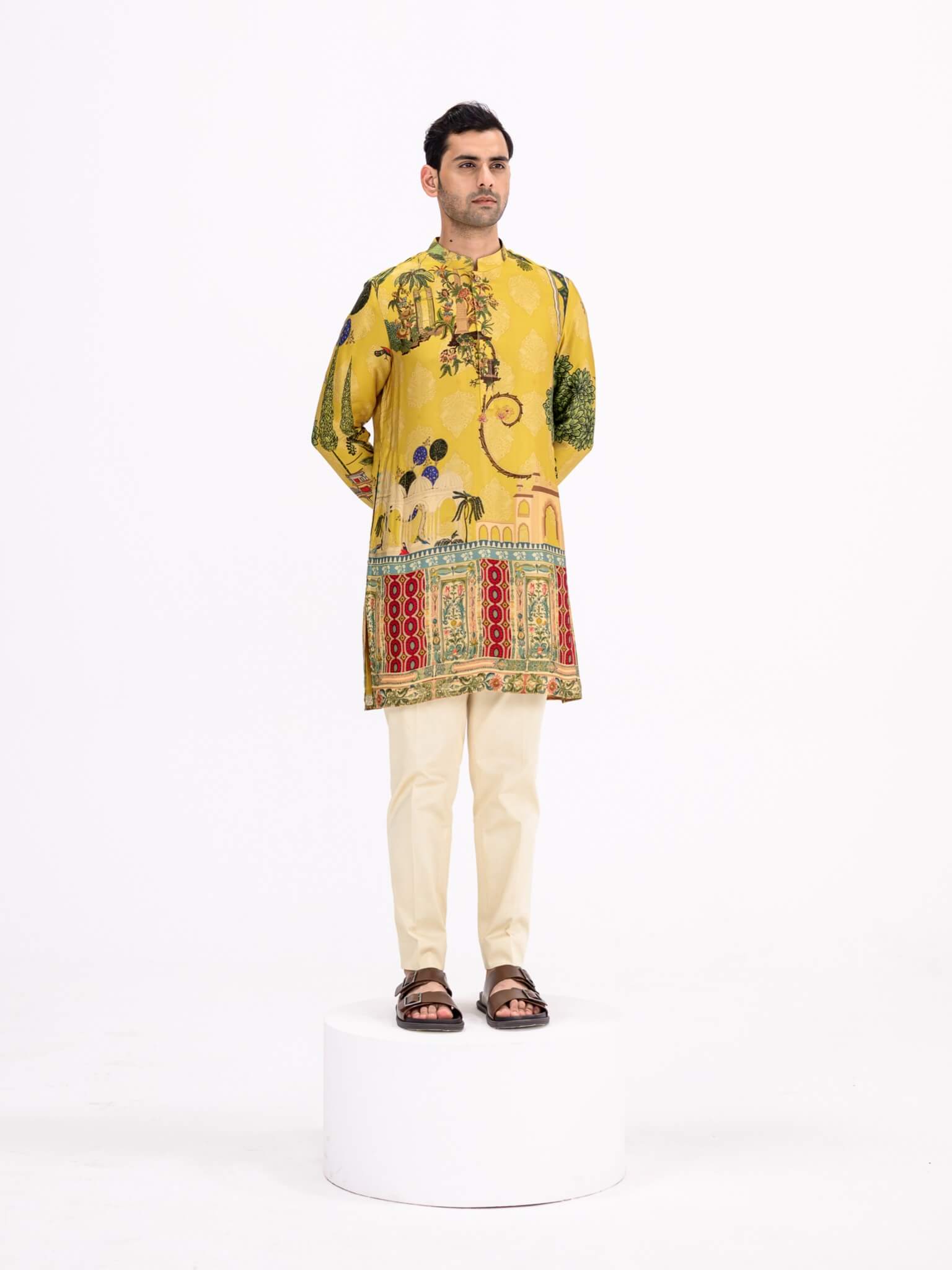 Rang 2.0 Mustard Mughal Garden Kurta Set