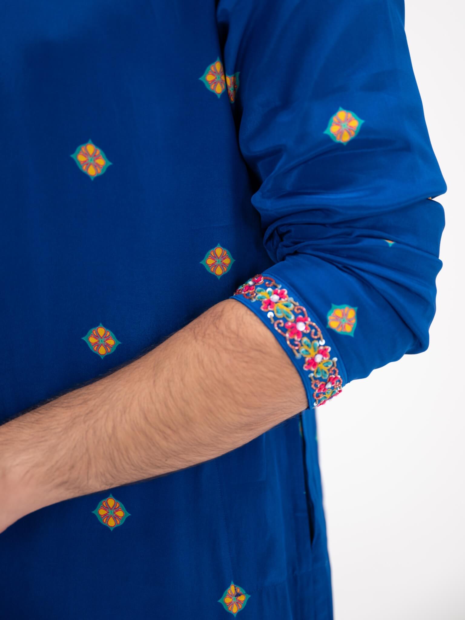 Rang 2.0 Blue Butta Kurta Set