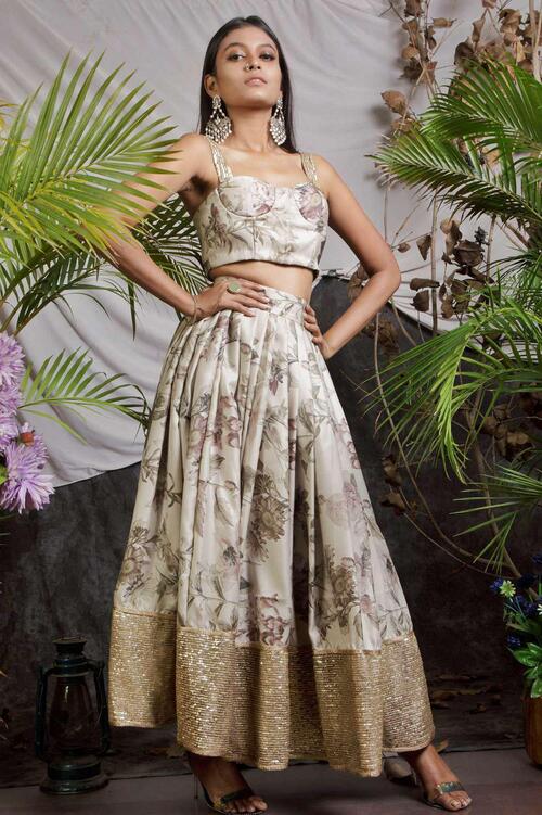 short lehenga set